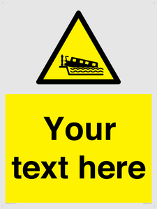 Custom warning grounding narrow boat on lock cill